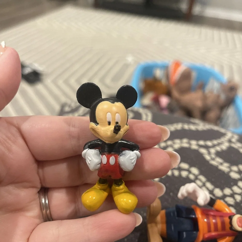 Vtg Disney Mickey Mouse Cake Topper PVC Figure Hands on Hips